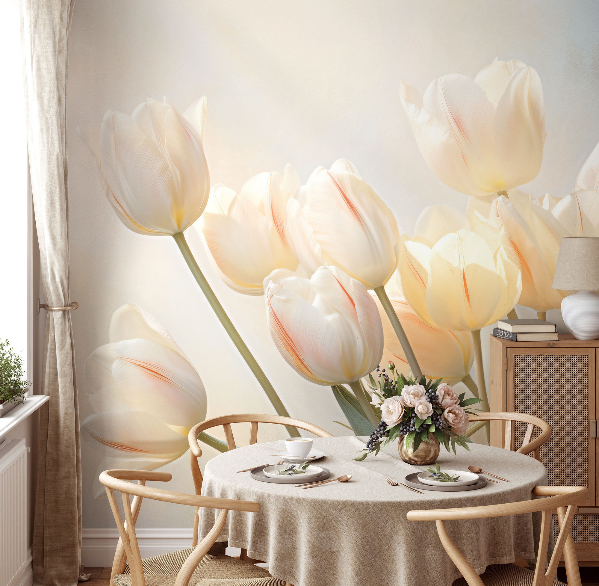 ảnh nền hoa tulip trong chậu