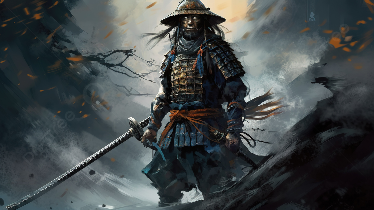 ảnh nền Samurai với màu sắc đa dạng