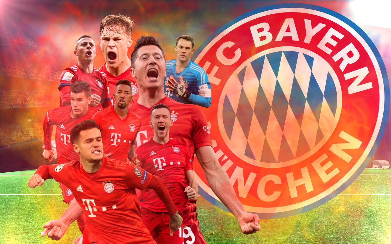 hình nền Bayern Munich với logo đội bóng