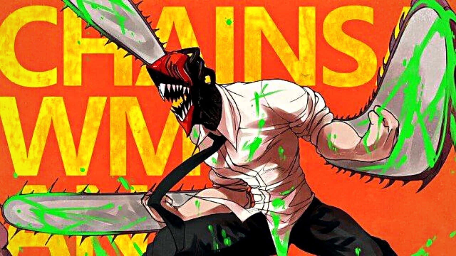 hình nền Chainsaw Man trên nền đen