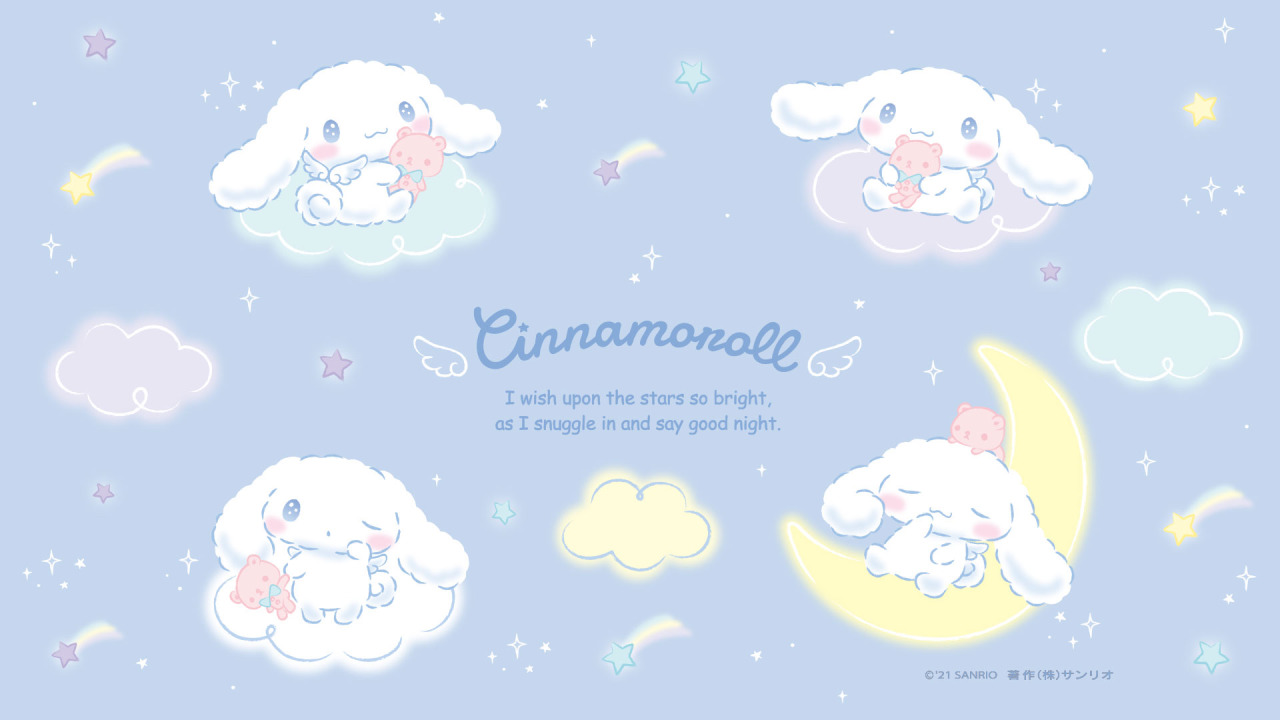 hình nền Cinnamoroll nghệ thuật kỹ thuật số