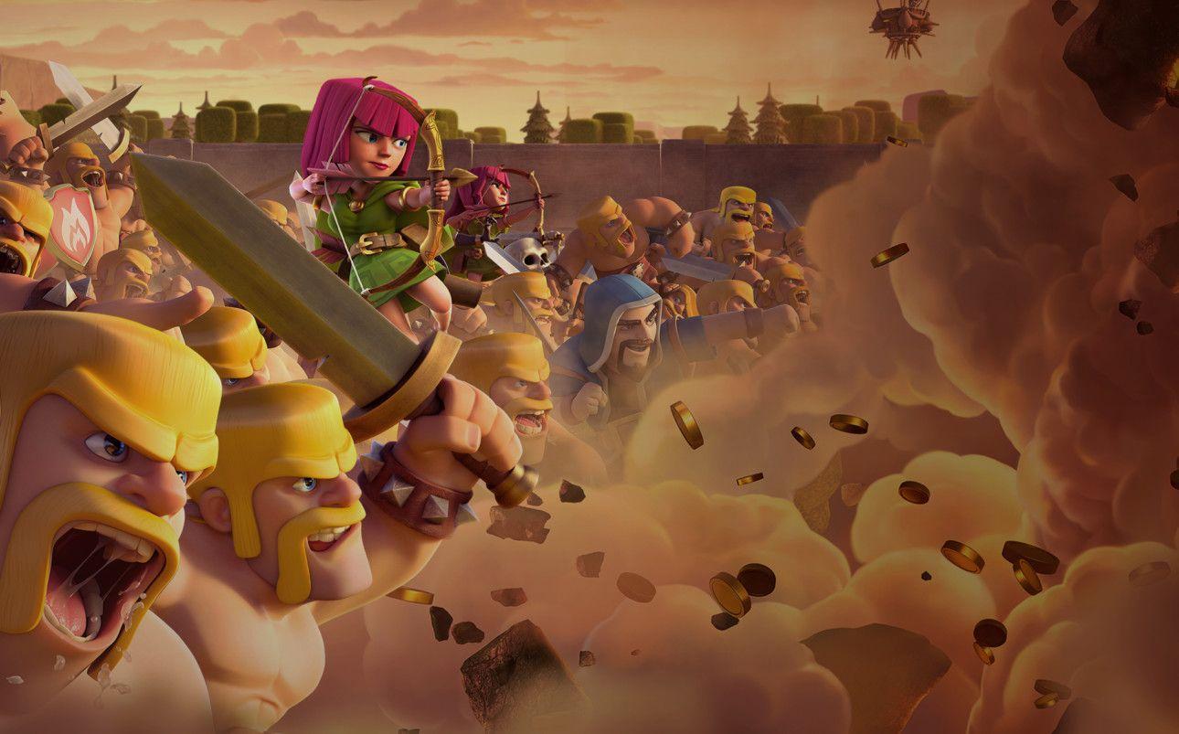 hình nền Clash of Clans tối giản