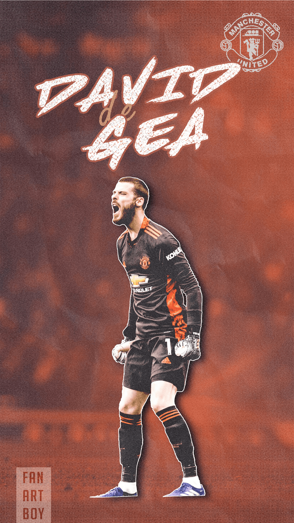 hình nền De Gea trong trận đấu