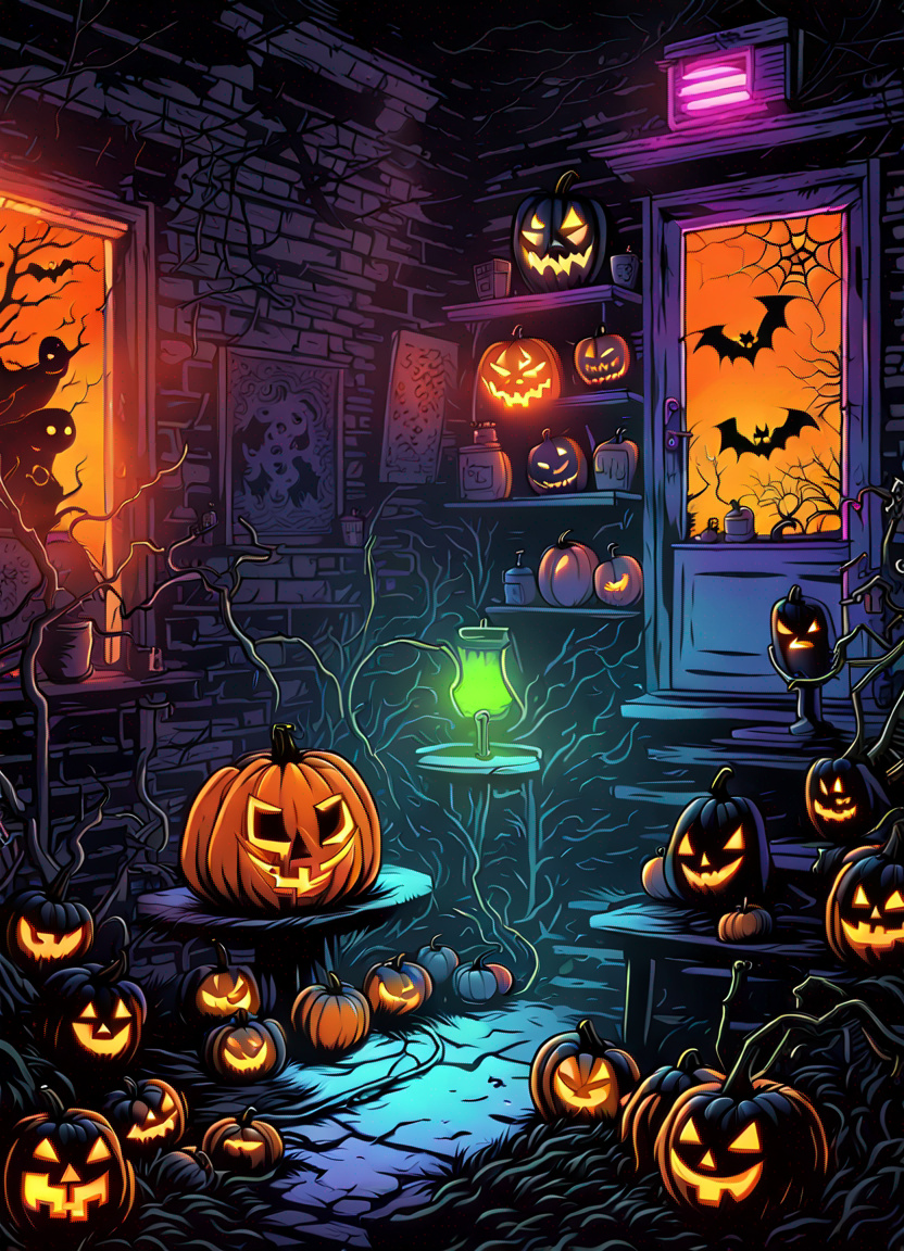 hình nền Halloween nghệ thuật