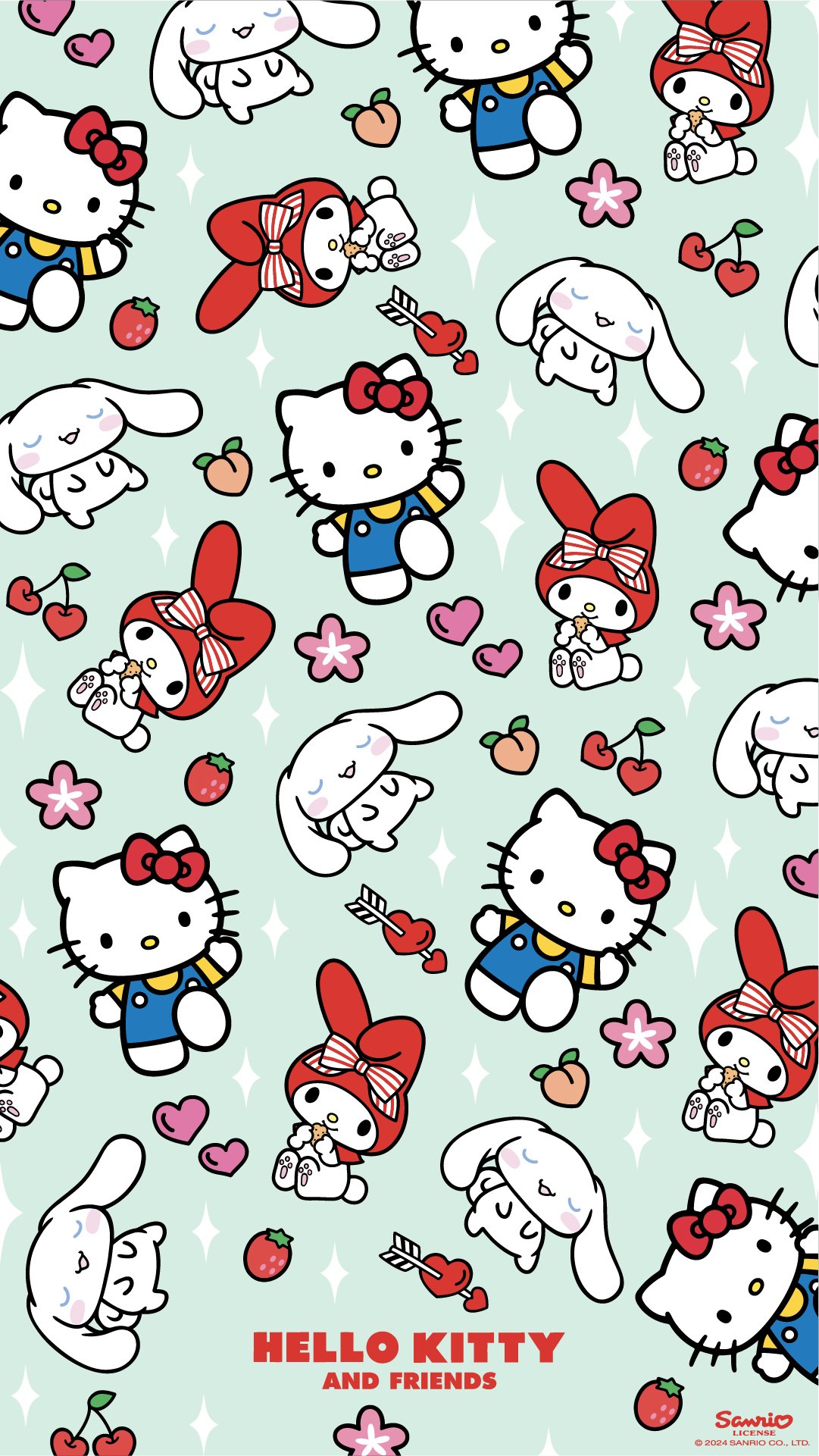 hình nền Hello Kitty chibi dễ thương