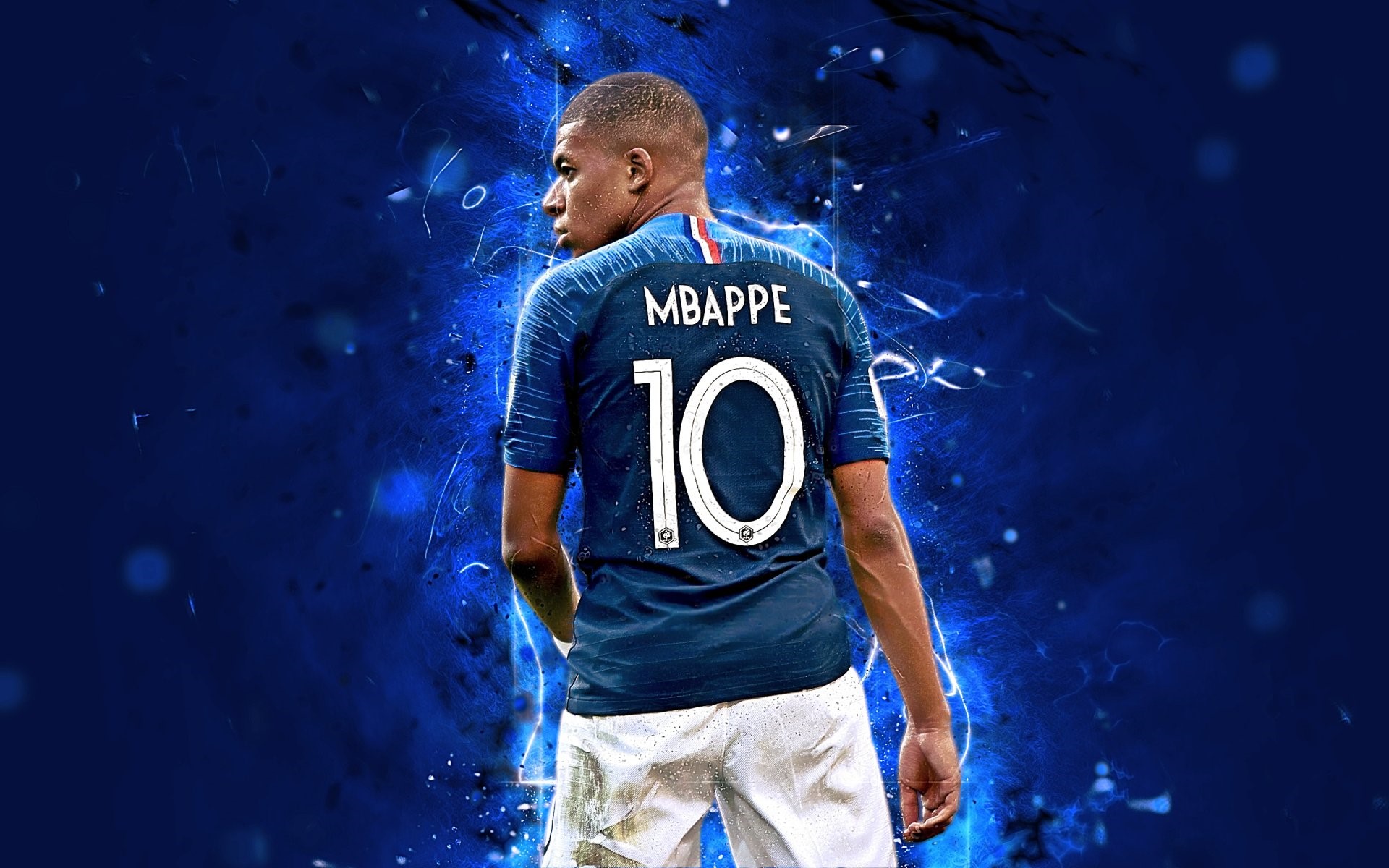 hình nền Mbappe trong các sự kiện thể thao.