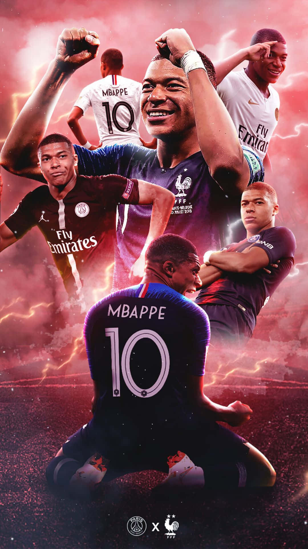 hình nền Mbappe trong trận đấu