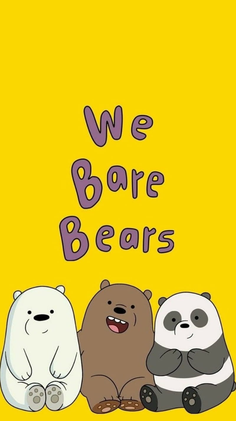 hình nền We Bare Bears màu sắc tươi sáng