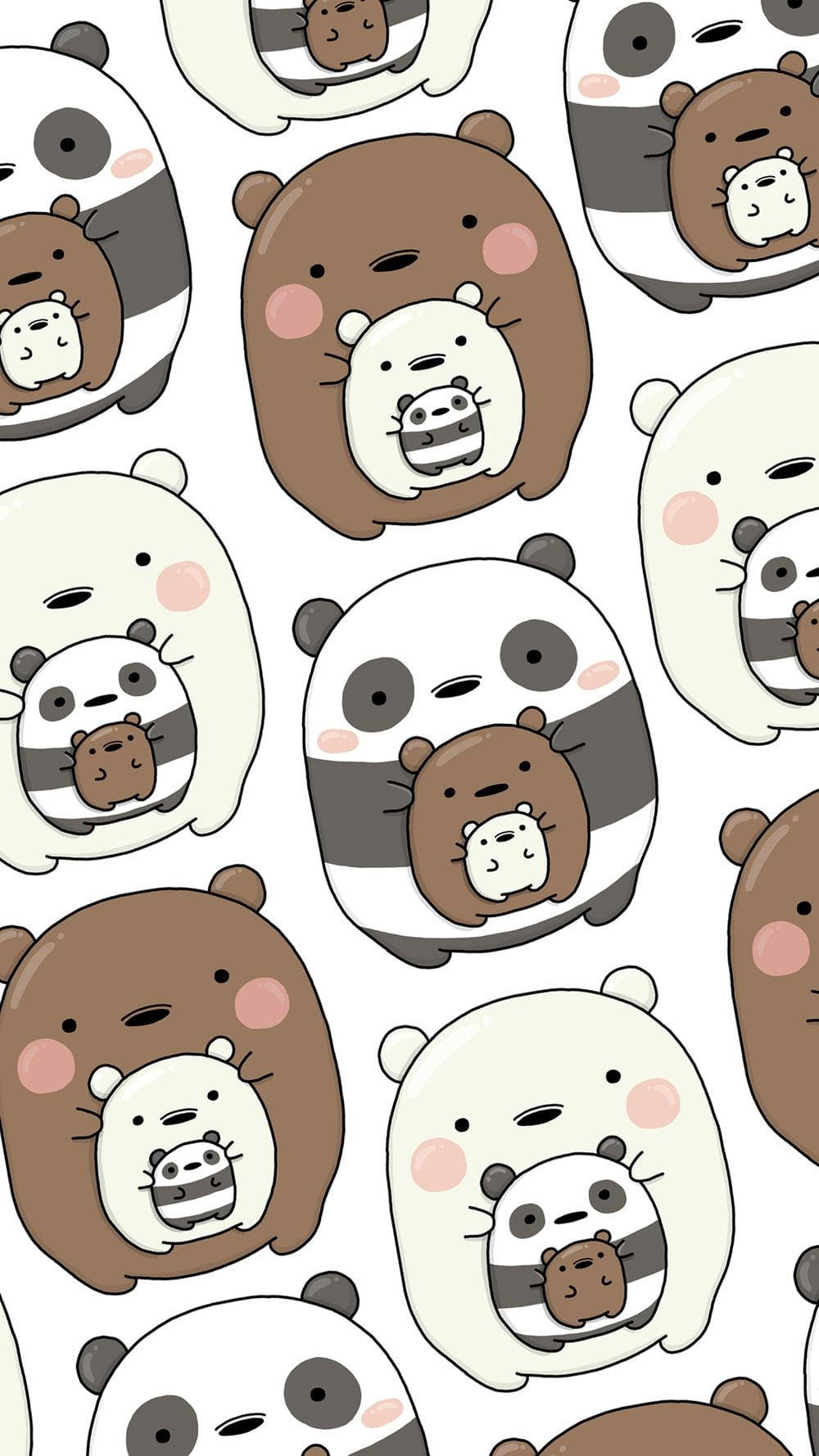 hình nền We Bare Bears phù hợp với mọi kích thước màn hình